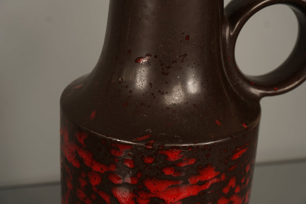 Scheurich Vase XL Fat Lava 412-40 70s Brown Red Ceramic - Image 7