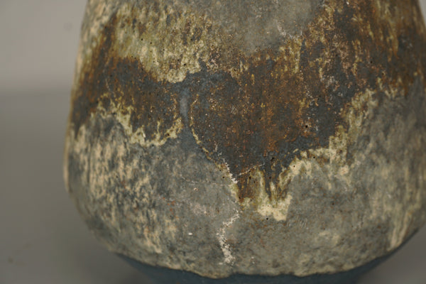 Ruscha Keramik Vintage Vase Jug 320-2 60s Tan Dark Blue Ceramic - Image 7