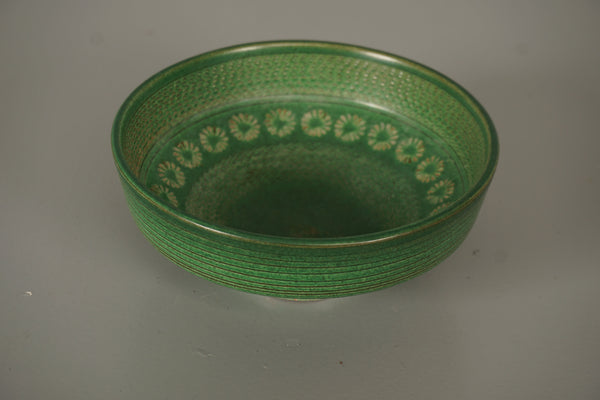 Wilhelm Kagel Vintage Ceramic Bowl 1960s Green Brown - Image 2