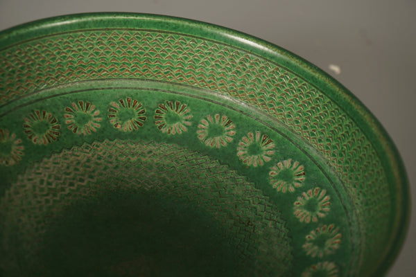 Wilhelm Kagel Vintage Ceramic Bowl 1960s Green Brown - Image 5
