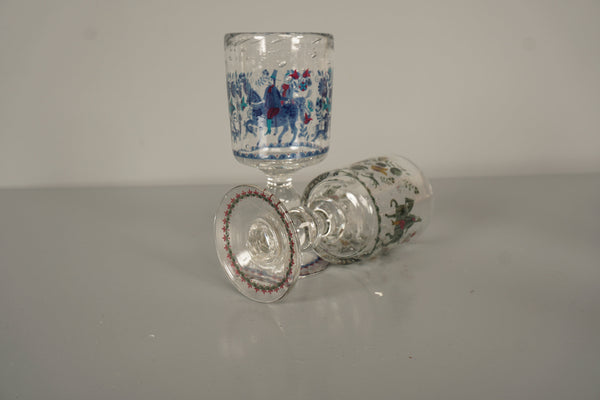 Alfred Taube Goblet 6-Piece Glass Set 1960s Transparent Blue Glass - Image 8