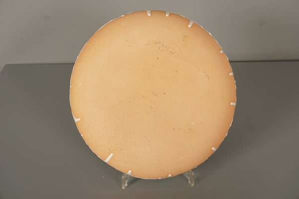 Vintage Plate 1960s Ceramic Cream Terracotta - Image 7