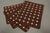 Vintage 4 Piece Set Placemats Table Set 1960s Brown Cream Fabric