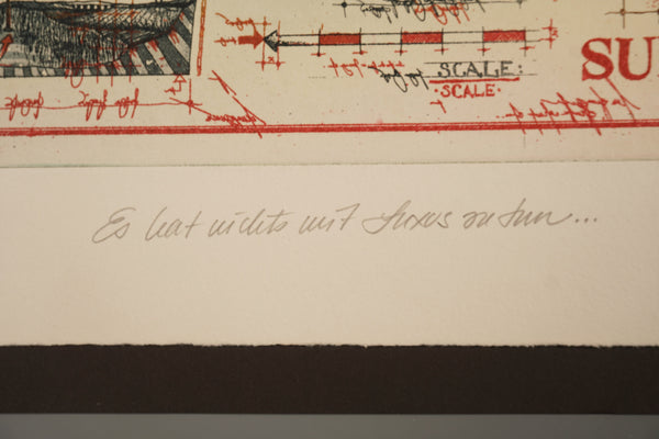 Leslie G. Hunt Print It's Not About Luxury Graphic 1987 Green Red - Image 4