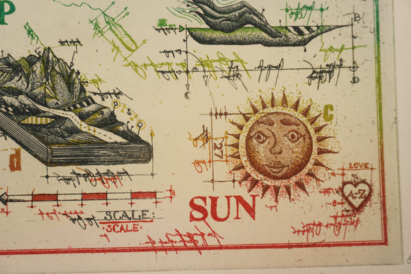 Leslie G. Hunt Print It's Not About Luxury Graphic 1987 Green Red - Image 8