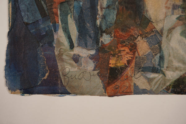 Gudrun Edel - Rösnes Artwork Collage Mixed Media 90s Dark Red Earth Tones - Image 6