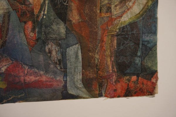 Gudrun Edel - Rösnes Artwork Collage Mixed Media 90s Dark Red Earth Tones - Image 7