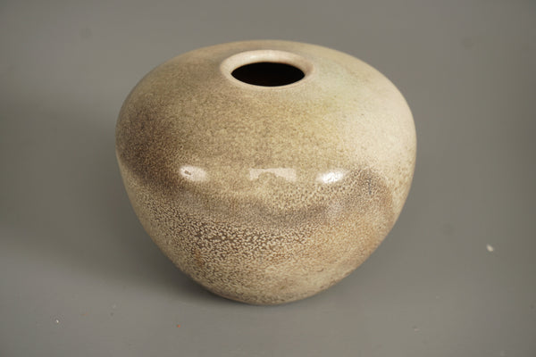 Otto Maier Ceramic Vase 1950s Beige Brown Mid Century