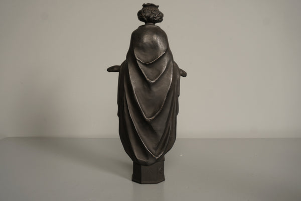 Heinrich Moshage Statue Saint Barbara 1950s Dark Brown Metal - Image 5