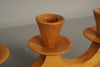 Vintage Candle Holder Set of 4 Beech from the 1950s Mid Century Design Classic - Image 7