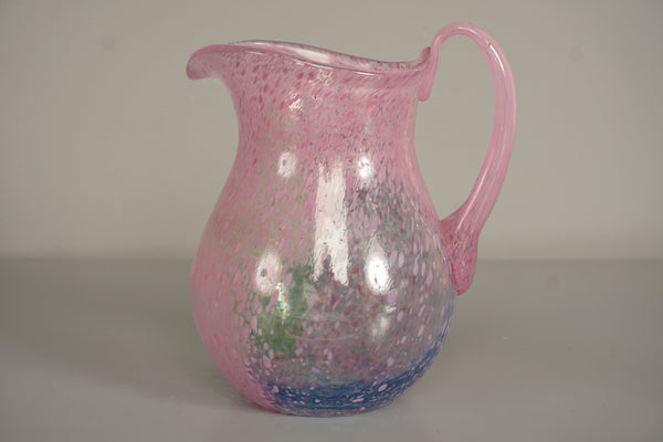 Kosta Boda Ulrica Hydman Vallien Pitcher 70s Pink Blue Glass