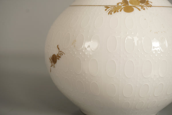 Rosenthal Björn Wiinblad Vase Studio Line Form Romance 1970s White Gold Porcelain - Image 6