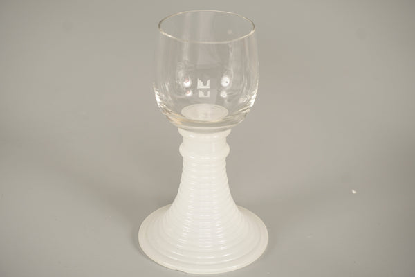 Vintage Römerglas Goblet 1960s White Clear Crystal Glass