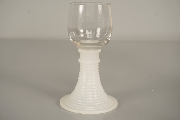 Vintage Römerglas Goblet 1960s White Clear Crystal Glass - Image 3