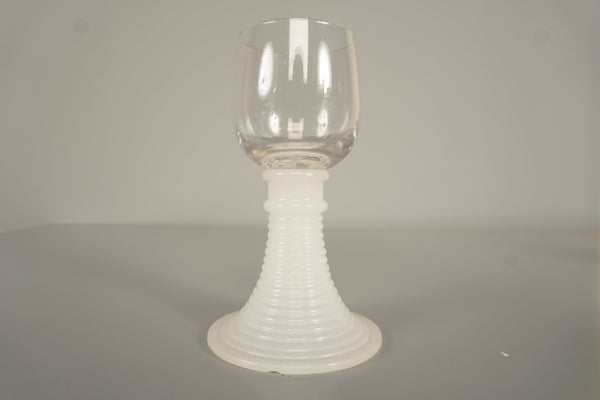 Vintage Römerglas Goblet 1960s White Clear Crystal Glass - Image 5