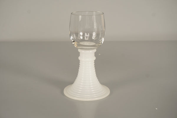 Vintage Römerglas Goblet 1960s White Clear Crystal Glass - Image 6