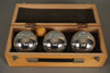 Obut Made in France Boules Set Vintage Pétanque 80s Silver Metal - Image 2