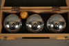 Obut Made in France Boules Set Vintage Pétanque 80s Silver Metal - Image 4