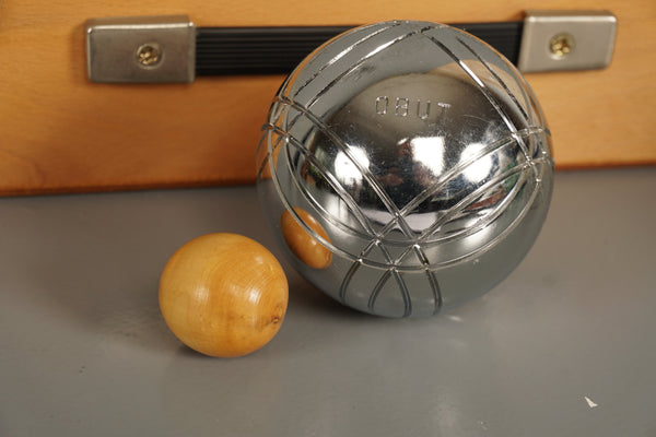 Obut Made in France Boules Set Vintage Pétanque 80s Silver Metal - Image 8