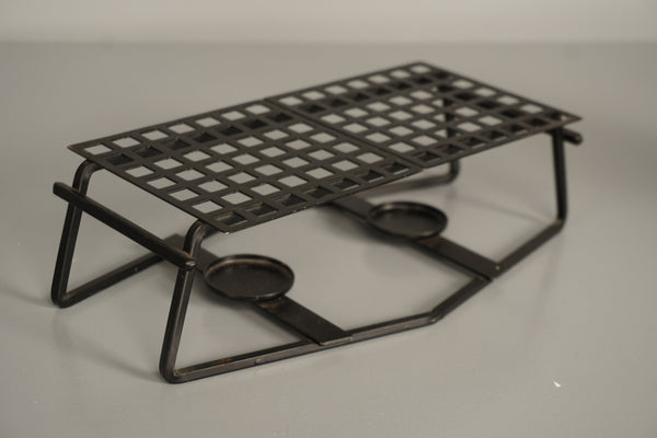 Vintage Metal Warming Stand 1960s Black - Image 2