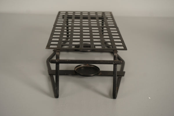Vintage Metal Warming Stand 1960s Black - Image 4