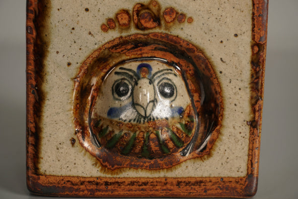 Jorge Wilmot Vintage Owl Ceramic Vase 1960s Cream Brown - Image 6