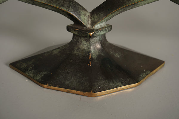Vintage Candelabra Massive Bronze 5-Arm Candle Holder 1960s - Image 7