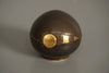 Vintage Lidded Ceramic Container Studio Pottery Art Pottery 1960s Dark Brown Gold