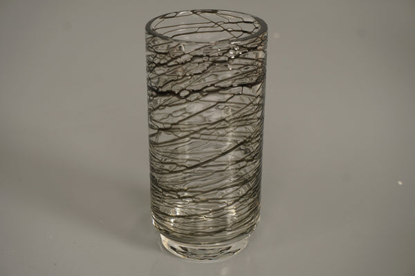 Gralglas Vintage Glass Vase Clear Glass 1960s Smoky Grey