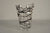 Vintage Fazzoletto Glass Vase 1970s Black Clear Glass