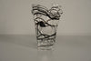 Vintage Fazzoletto Glass Vase 1970s Black Clear Glass - Image 3