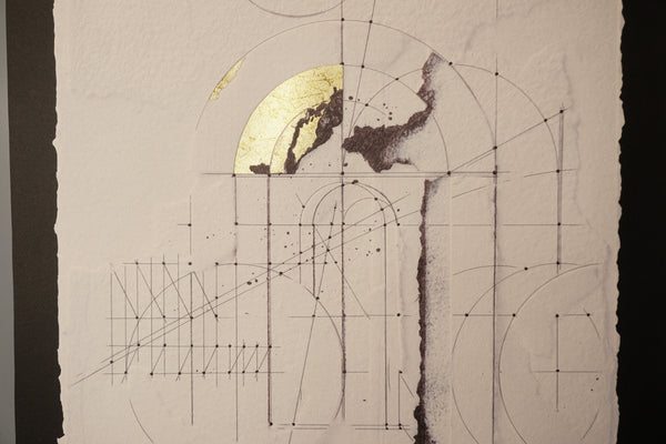 Walter Valentini Poster La porta del tempo II 90s Black White Paper - Image 6