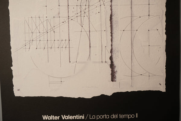 Walter Valentini Poster La porta del tempo II 90s Black White Paper - Image 7
