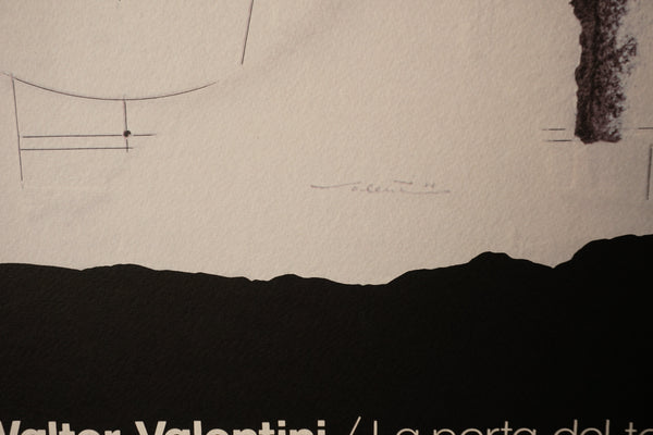 Walter Valentini Poster La porta del tempo II 90s Black White Paper - Image 9