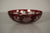 Egermann Bowl Vintage Glass Bowl Bohemia 1950s Dark Red White Glass