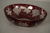 Egermann Bowl Vintage Glass Bowl Bohemia 1950s Dark Red White Glass - Image 7