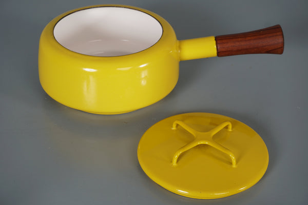 IHQ Dansk Designs France Saucepan Copenhague 1960s Yellow Enamel Teak - Image 8