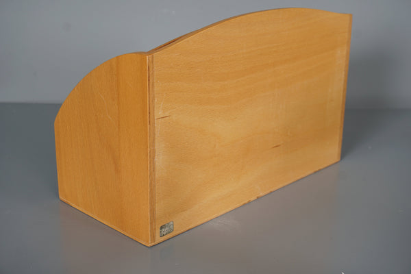 Vintage Bauhaus Letter Tray Desk Organizer 1950s Wood Beech - Image 9