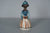 Jette Hellerøe Figurine Candleholder 1960s Cream Teal Ceramic
