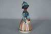 Jette Hellerøe Figurine Candleholder 1960s Cream Teal Ceramic - Image 2