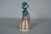 Jette Hellerøe Figurine Candleholder 1960s Cream Teal Ceramic - Image 3