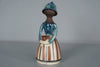 Jette Hellerøe Figurine Candleholder 1960s Cream Teal Ceramic - Image 5