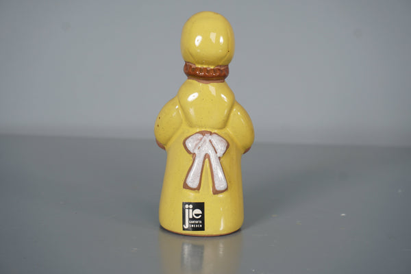 Elsi Bourelius for Jie Gantofta Sweden Figurine Girl 1960s Yellow Ceramic - Image 5