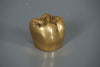 Vintage Brass Tooth Sculpture Paperweight 1960s Gold Brown - Image 2