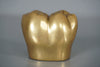 Vintage Brass Tooth Sculpture Paperweight 1960s Gold Brown - Image 5