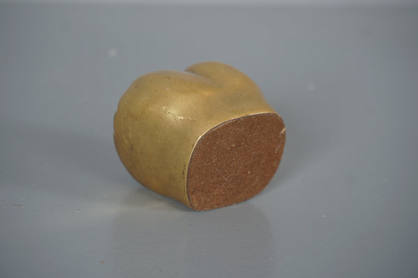 Vintage Brass Tooth Sculpture Paperweight 1960s Gold Brown - Image 10