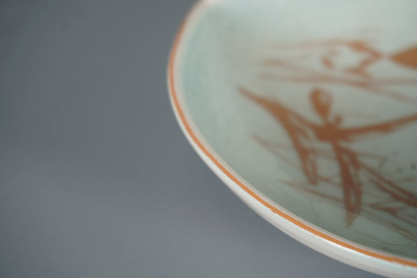 Vintage Ceramic Bowl 1950s Signed 'E.S.' Fish Underwater Motif - Image 6