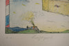 Beatrice Dolezalek Art Print Vintage Etching Airmail 1980s Blue Paper - Image 5