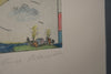 Beatrice Dolezalek Art Print Vintage Etching Airmail 1980s Blue Paper - Image 9