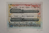 Leslie G. Hunt Print Vintage Etching Pen 1980s Blue Paper - Image 3